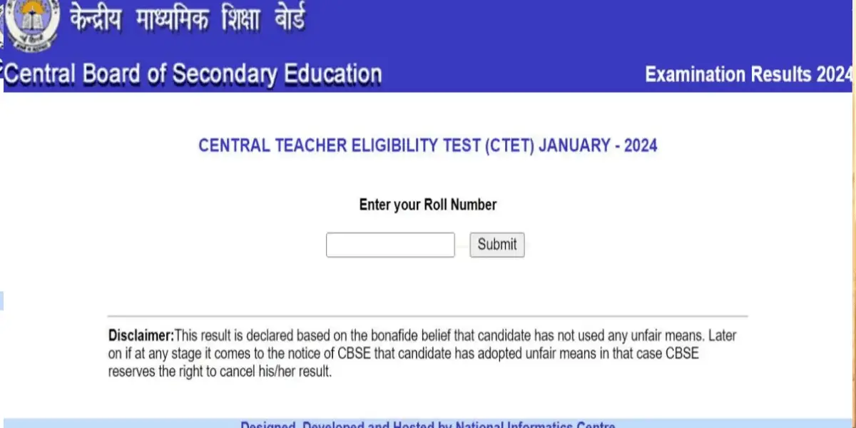 CTET 2024 Result: अब आप सीबीएसई की वेबसाइट पर जाकर सीटीईटी के रिजल्ट को चेक कर सकते हैं। यहां डायरेक्ट लिंक है,