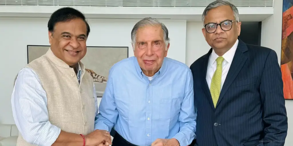 असम के मुख्यमंत्री Himant Biswa मुंबई में Ratan Tata से मिले और असम में निवेश करने के लिए उनका धन्यवाद् किया